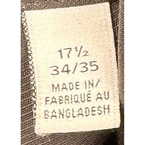 Calvin Klein Mens Dress Shirt Extreme Slim Fit Collared Black Sz XL 17-1/2-34/35 - Picture 7 of 9